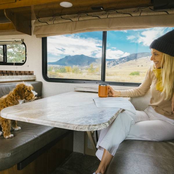 Woman-dog-coffee-table_Amerika_camperreizen_DoetsReizen