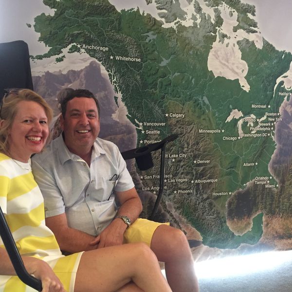 Elske Doets & Micheal Smalley in Giant Cruise Camping Chair.