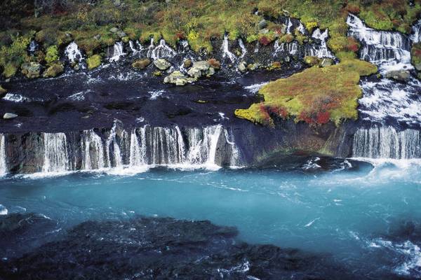 Hraunfossar Waterval - IJsland - Doets Reizen