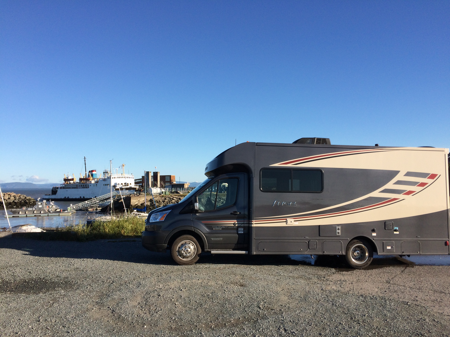 Wachten op de ferry bij Rivière-du-Loup