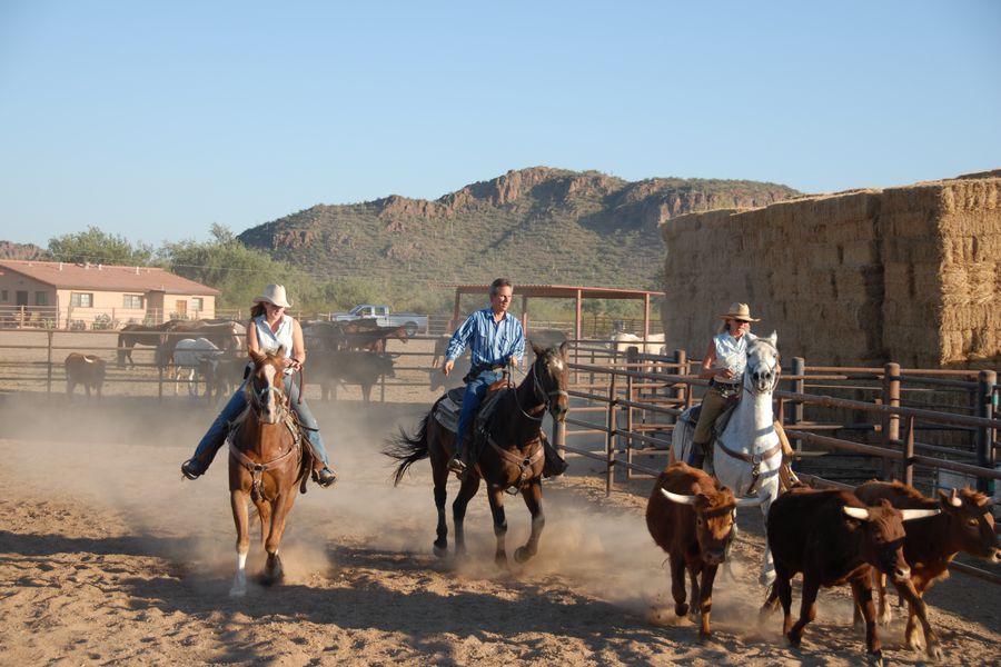 Paardrijden op een ranch in Tucson, Arizona