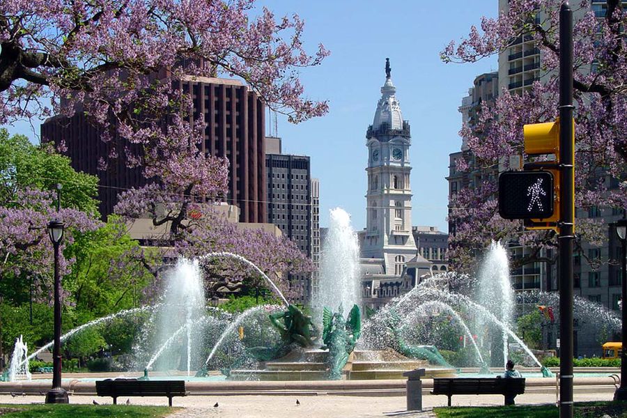 Swans Fountain - Philadelphia - Pennsylvania - Amerika - Doets Reizen