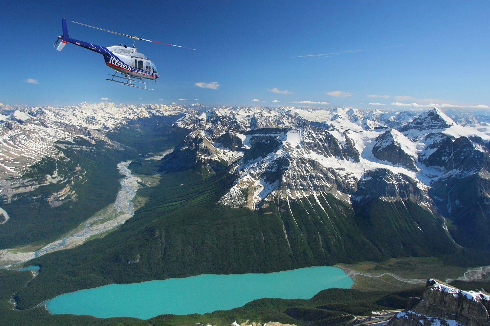 Helikoptervlucht Icefields Parkway - Alberta - Canada - Doets Reizen
