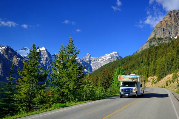 Met de camper toeren over de Moraine Lake Road